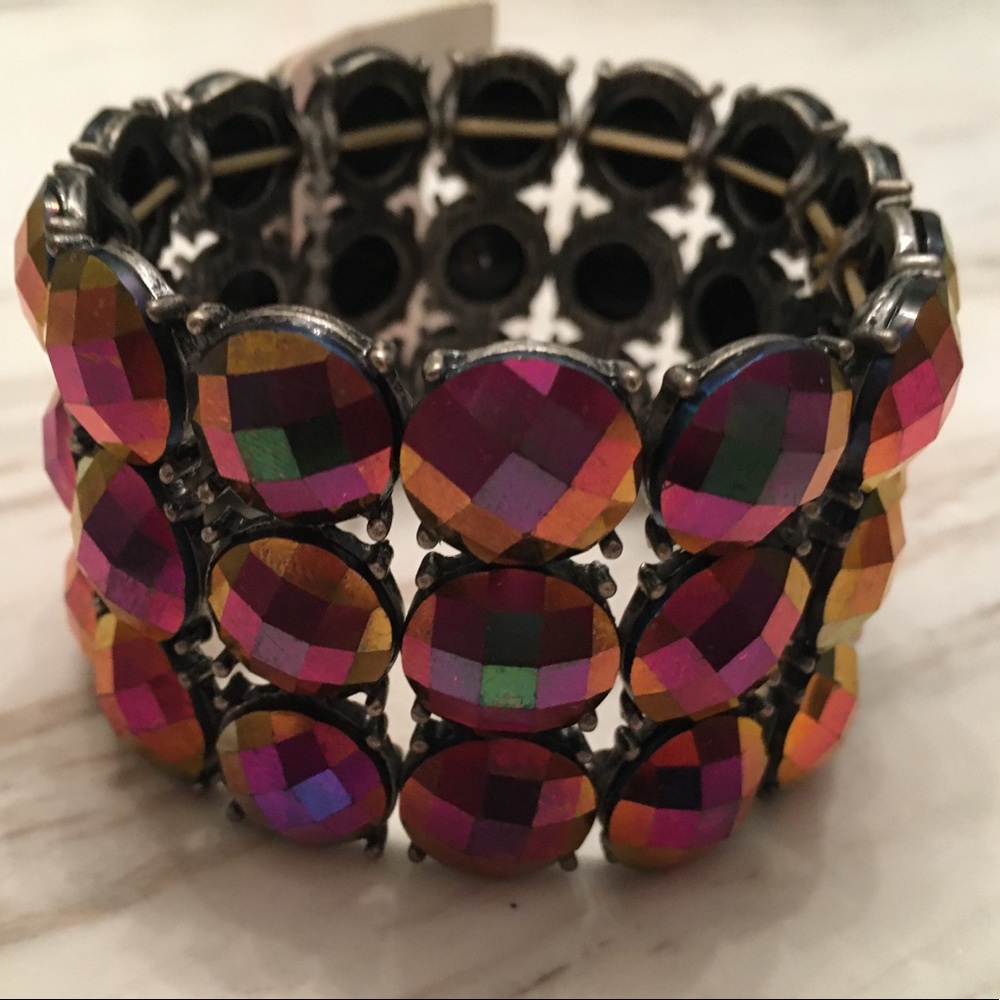 Pink iridescent bracelet